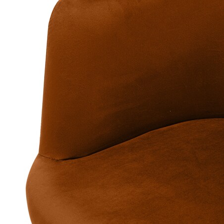 Fotel obrotowy, welur, miedziany Haco
