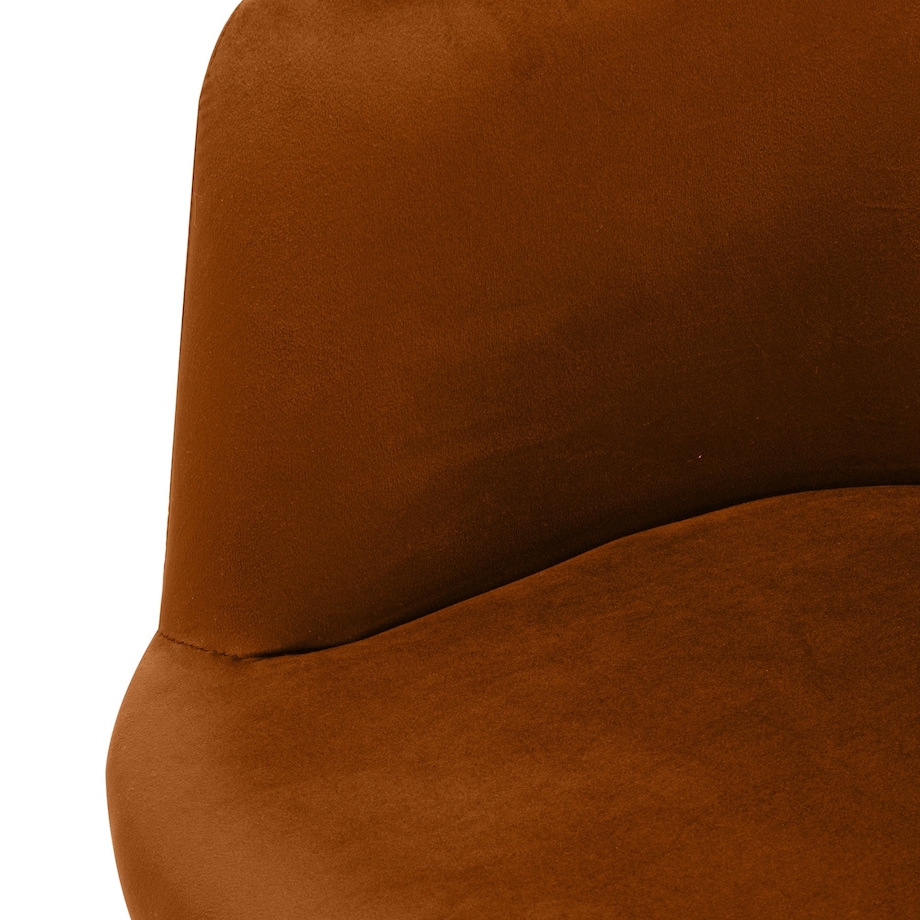 Fotel obrotowy, welur, miedziany Haco