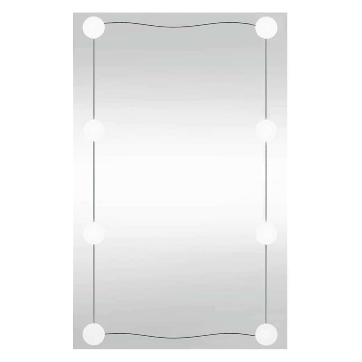 vidaXL Lustro ścienne z LED, 40x60 cm, szklane, prostokątne