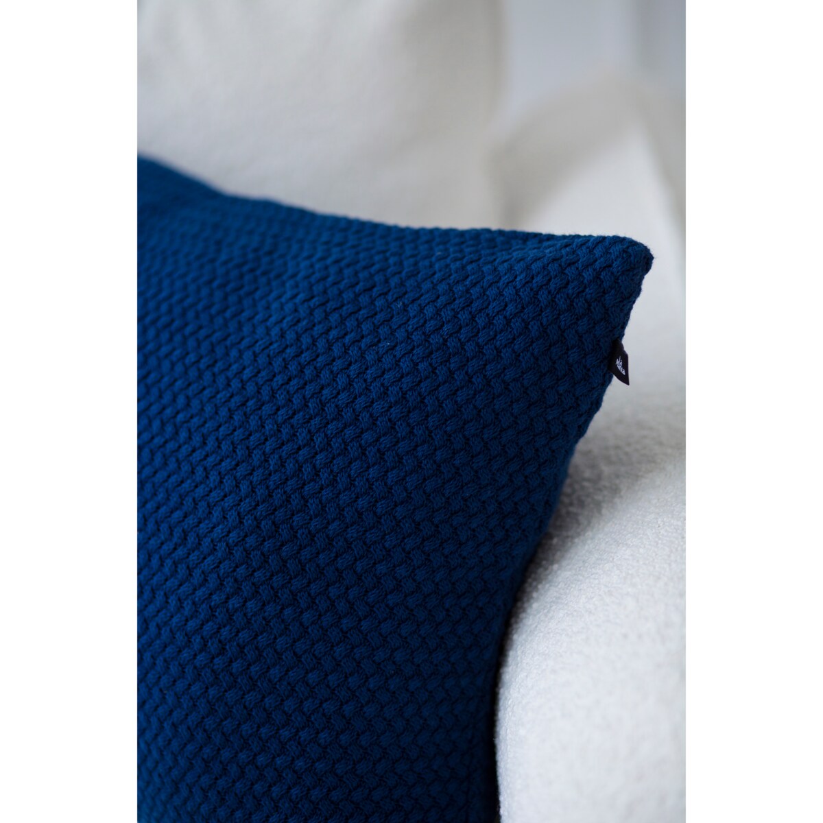 Poszewka rustykalna podłużna granatowa, 40 x 60 cm, La Manta