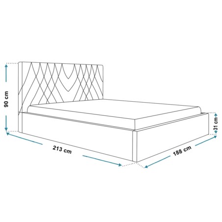 Łóżko sypialniane z pojemnikiem 180x200 OLDO 5 tapicerowane- beżowe