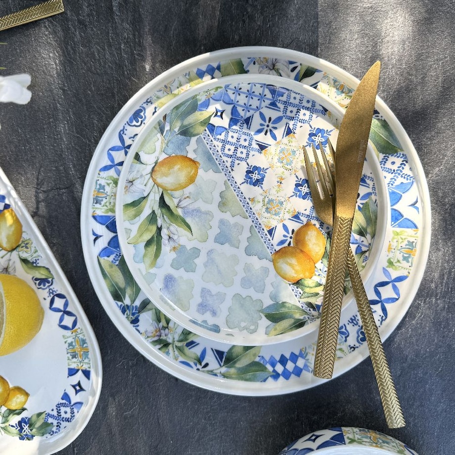 VILLA ITALIA Talerzyk deserowy śniadaniowy 20 cm porcelanowy LIMONETTI