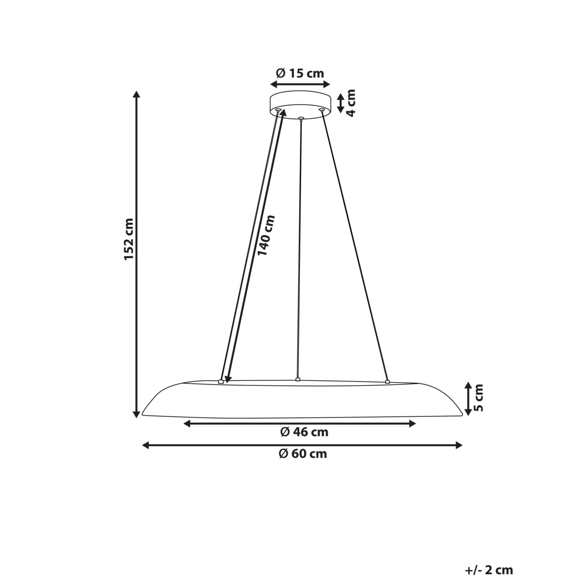 Lampa wisząca LED metalowa czarna SURKO
