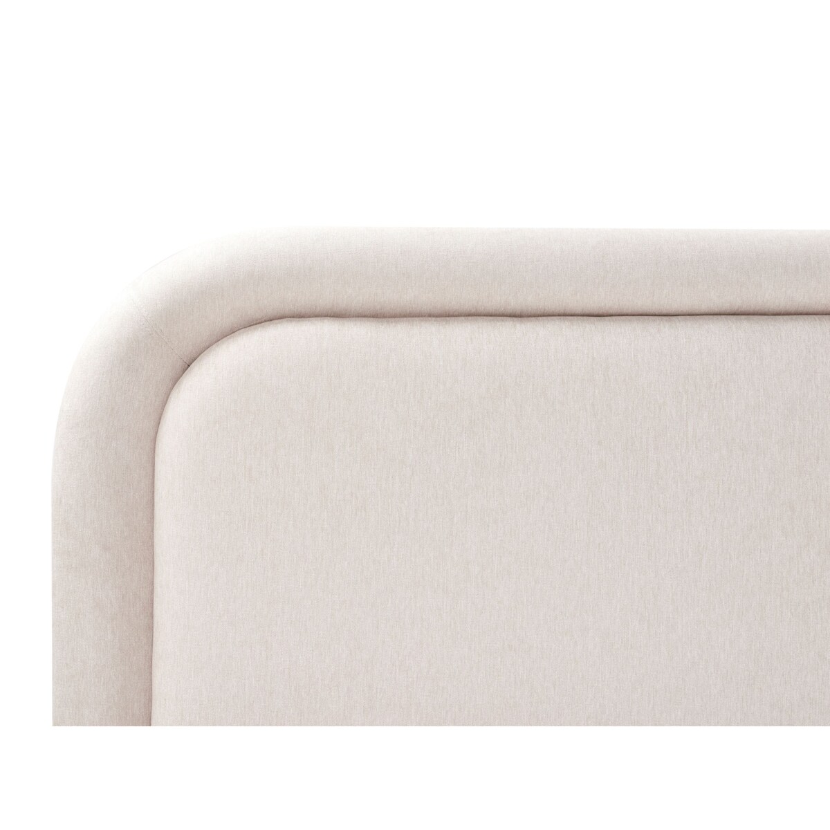 Łóżko Len syntetyczny LAVARDENS 180 x 200 cm Jasnobeżowy