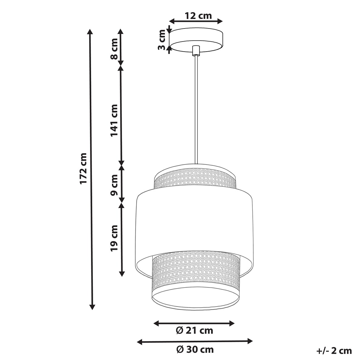 Lampa wisząca BOERI Rattan Musztardowy