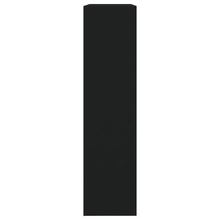 vidaXL Szafka na buty z lustrem i 2 szufladami, czarna, 63x17x67 cm