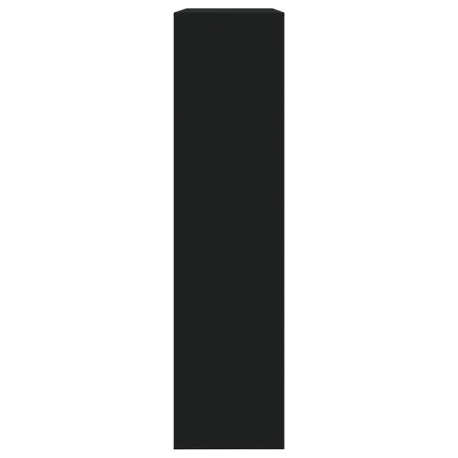 vidaXL Szafka na buty z lustrem i 2 szufladami, czarna, 63x17x67 cm