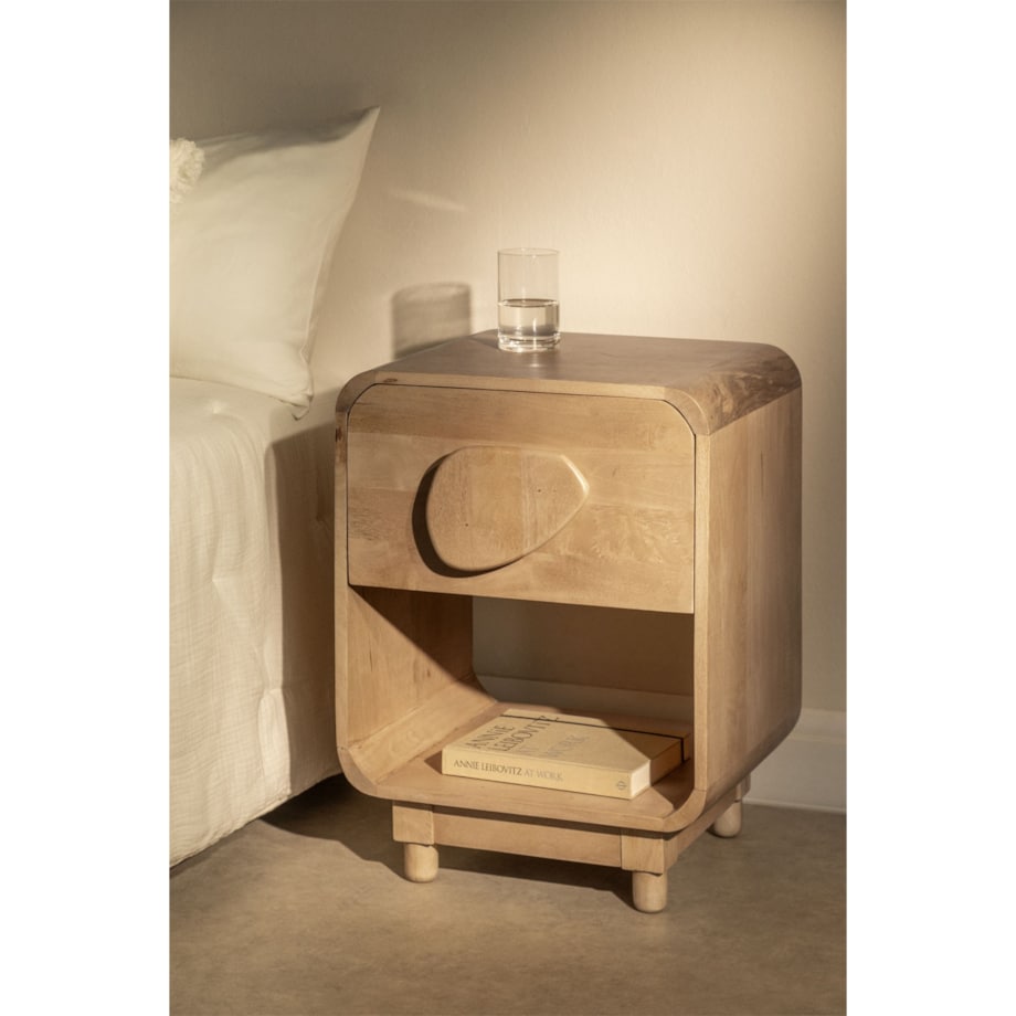 Szafka nocna z drewna mango i akacjowego Joel