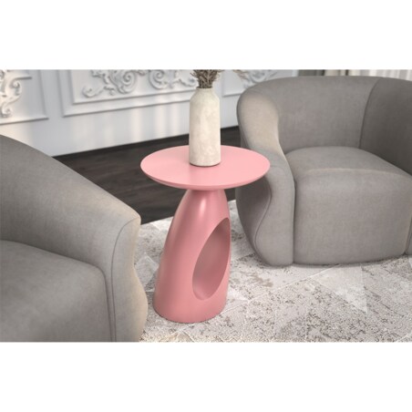 Stolik drewniany różne kolory Island, kolor pudrowy róż