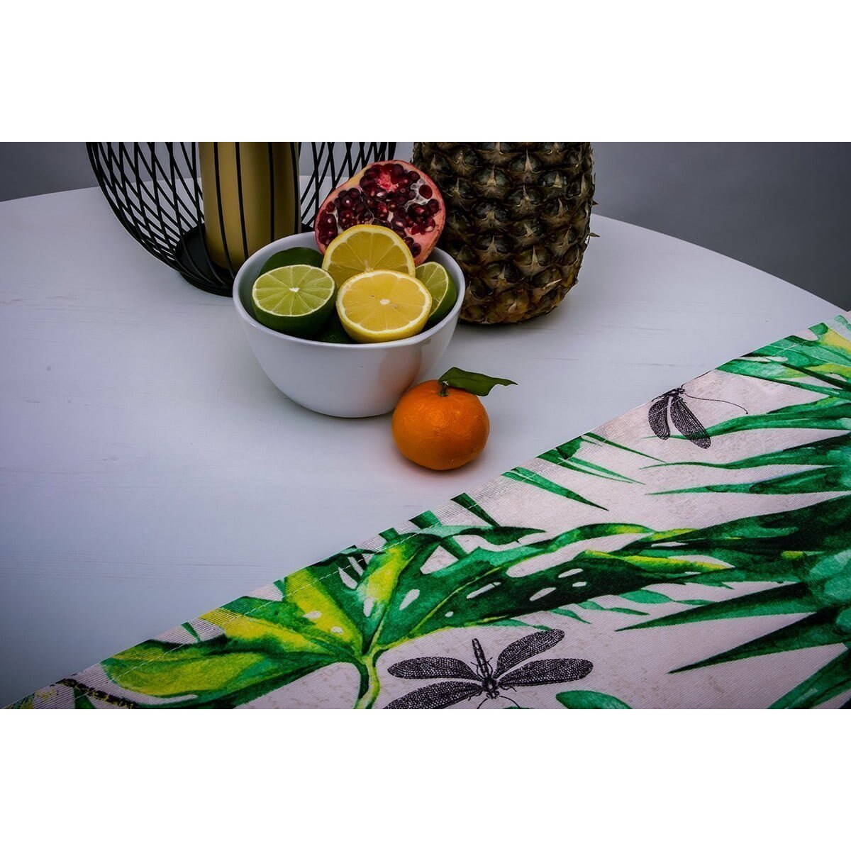 Konsimo MONTERI Bieżnik, zielony/biały