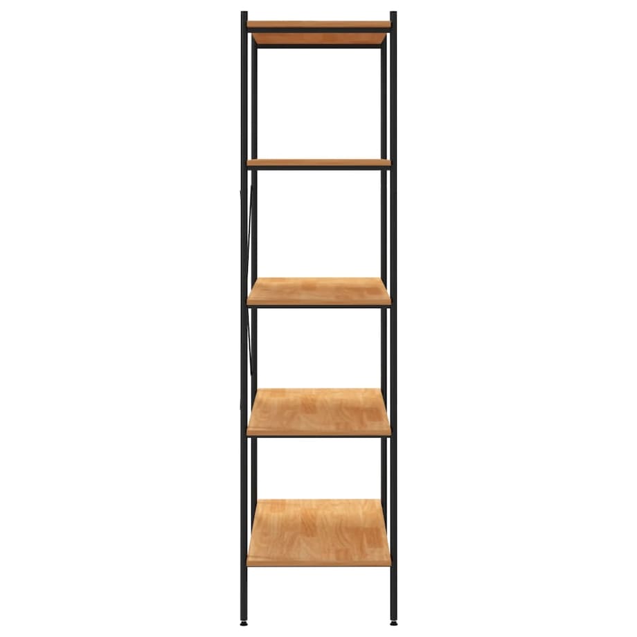 vidaXL 5-poziomowy regał, czarno-dębowy, 80x40x163 cm