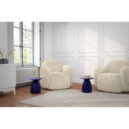 Stolik drewniany różne kolory Baobab 34, kolor granat szlachetny