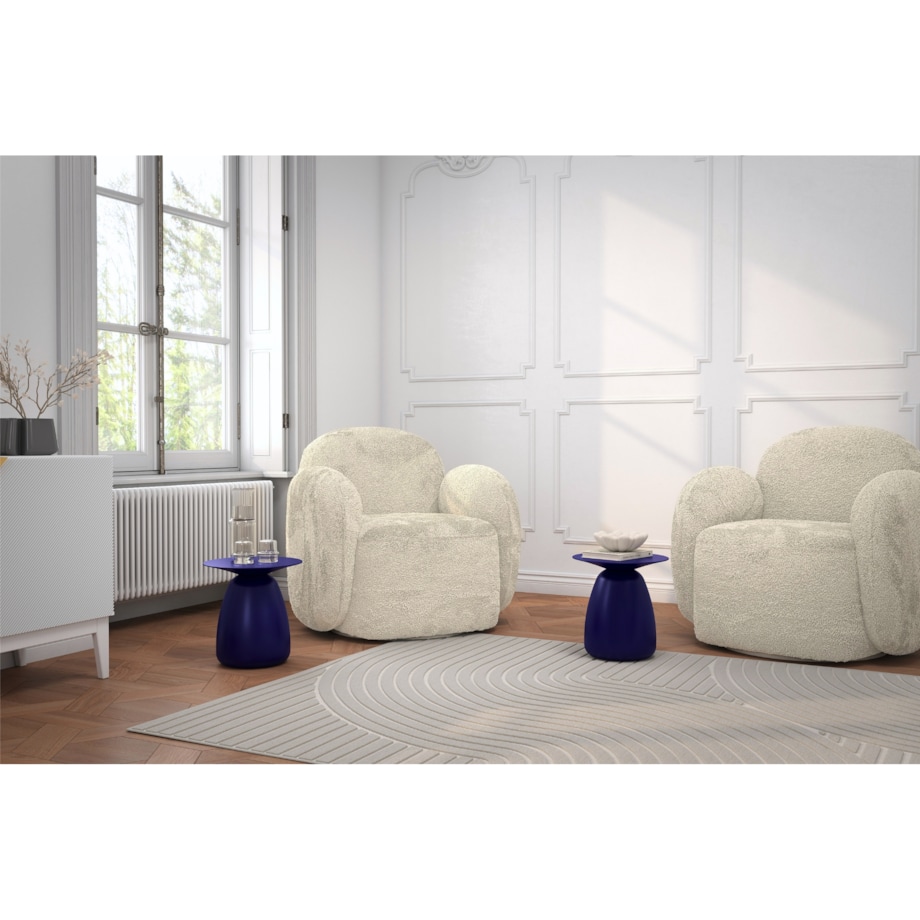 Stolik drewniany różne kolory Baobab 34, kolor granat szlachetny