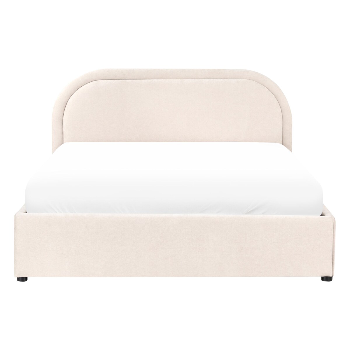 Łóżko z pojemnikiem QUILLIEN 140 x 200 cm Beżowy
