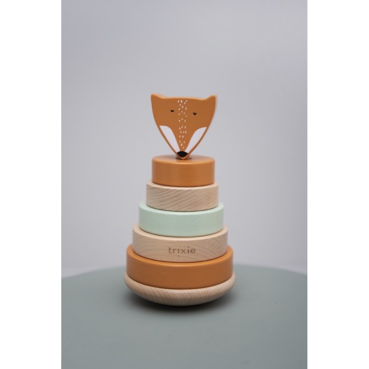 Drewniana zabawka piramida - Lis