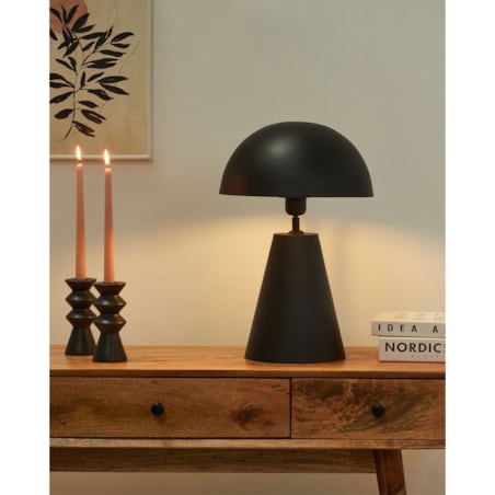 Lampa stołowa metalowa czarna PALMIET