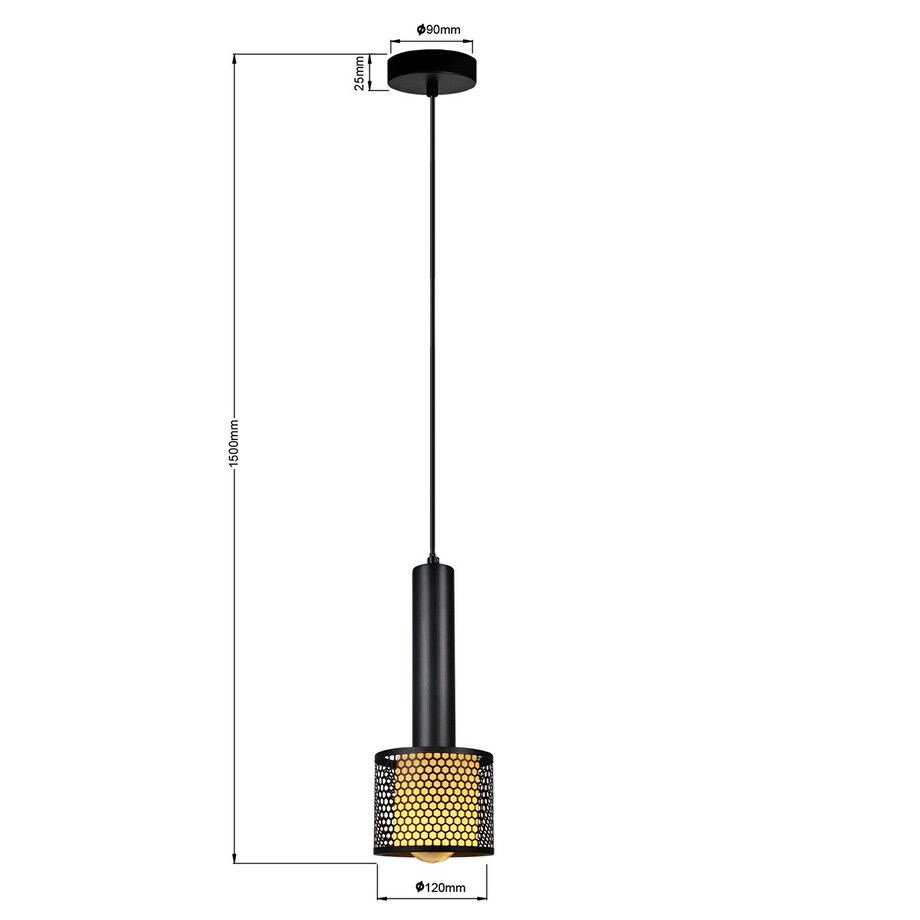 Lampa wisząca Light Prestige Amo czarny 1 x E27 1 szt.