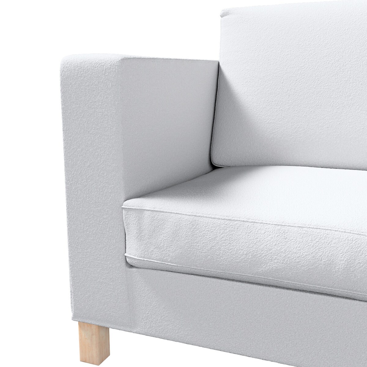 Pokrowiec na sofę Karlanda rozkładaną, krótki, biała bukla, 180 x 93 x 66 cm, Boucle Teddy