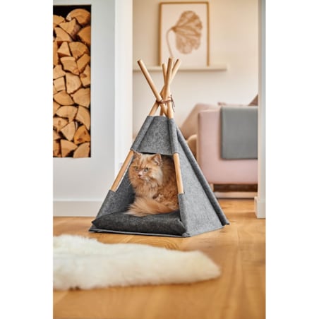 Namiot dla kota Tipi, filcowy, legowisko 44x42x45/65 cm, ZELLER