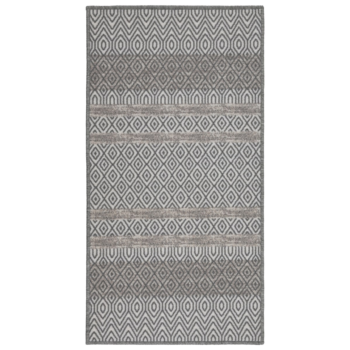 Chodnik Antypoślizgowy Vita 80x150 cm Geometryczny Szary