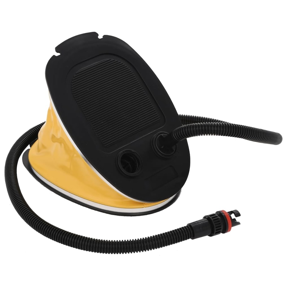 vidaXL Pompka nożna, 26x18 cm, PP i PE, szaro-żółta