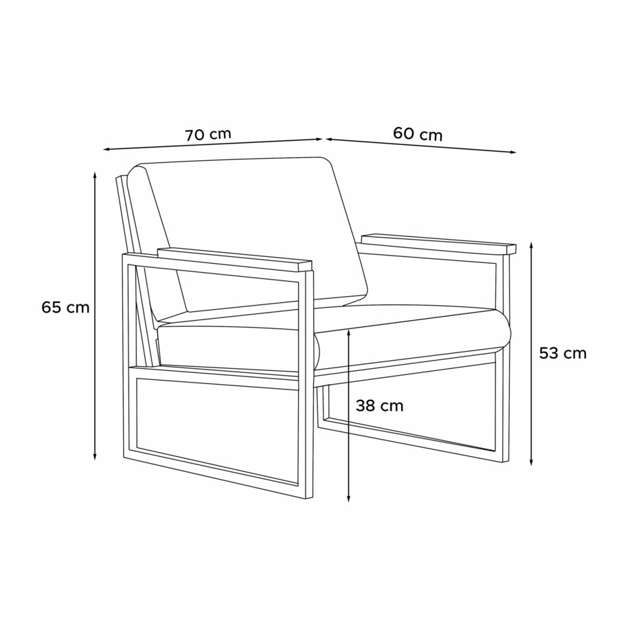 KONSIMO TRIBO Fotel ogrodowy ze stali w stylu loftowym