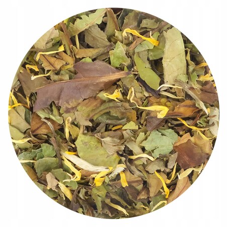 Herbata biała CHILLOUT TEA o smaku delikatnej czarnej porzeczki i mango - herbata liściasta sypana mieszanka napar susz - gotowa na prezent upominek