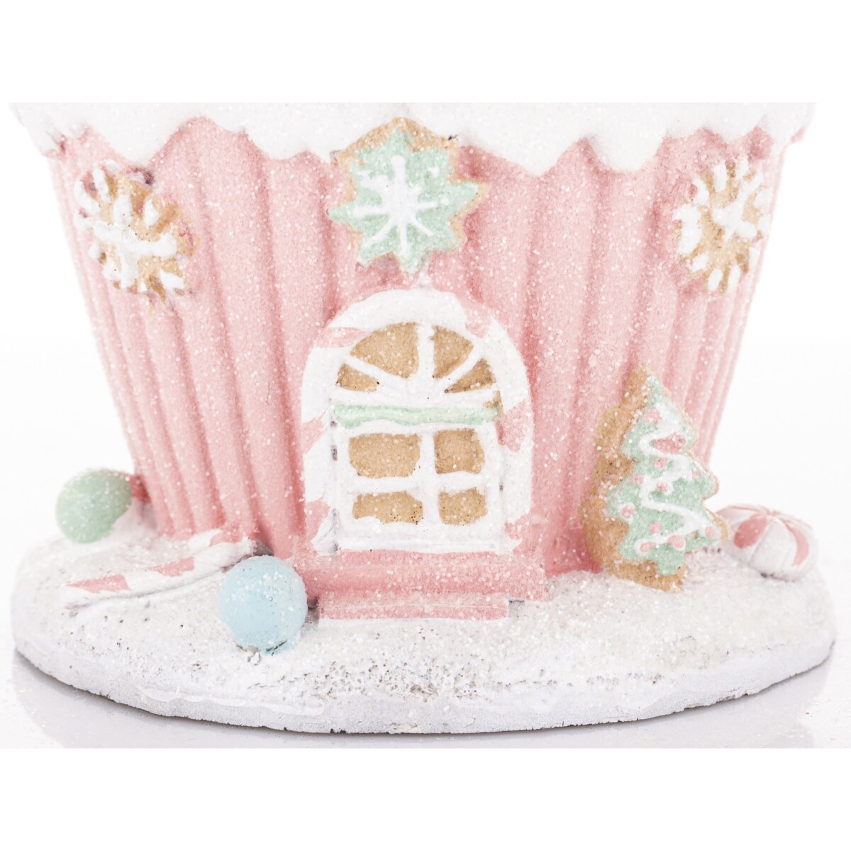 Figurka - domek MUFFIN 20x14 cm różowy