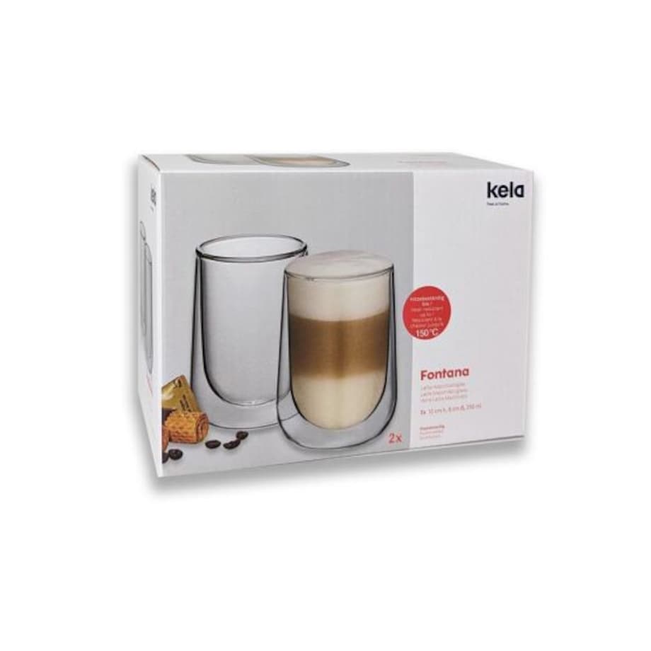Zestaw 2 szklanek do latte macchiato Fontana Kela