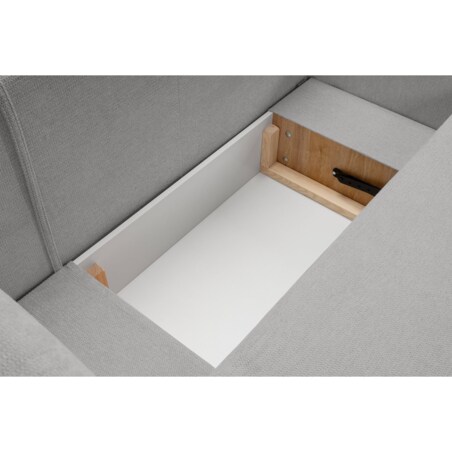 Nowoczesny narożnik rozkładany OLIVIO prawy - jasnoszary