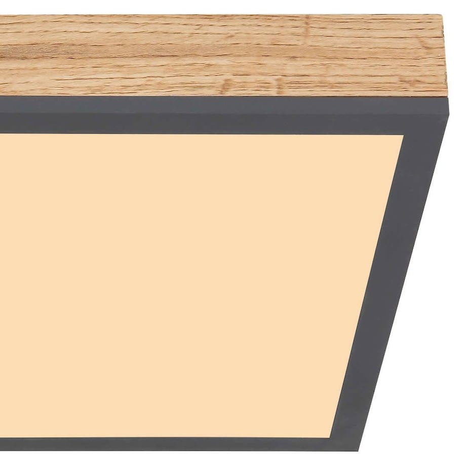 Drewniana LAMPA sufitowa DORO 416080WD1 Globo kwadratowy plafon LED 12W 3000K do sypialni drewno