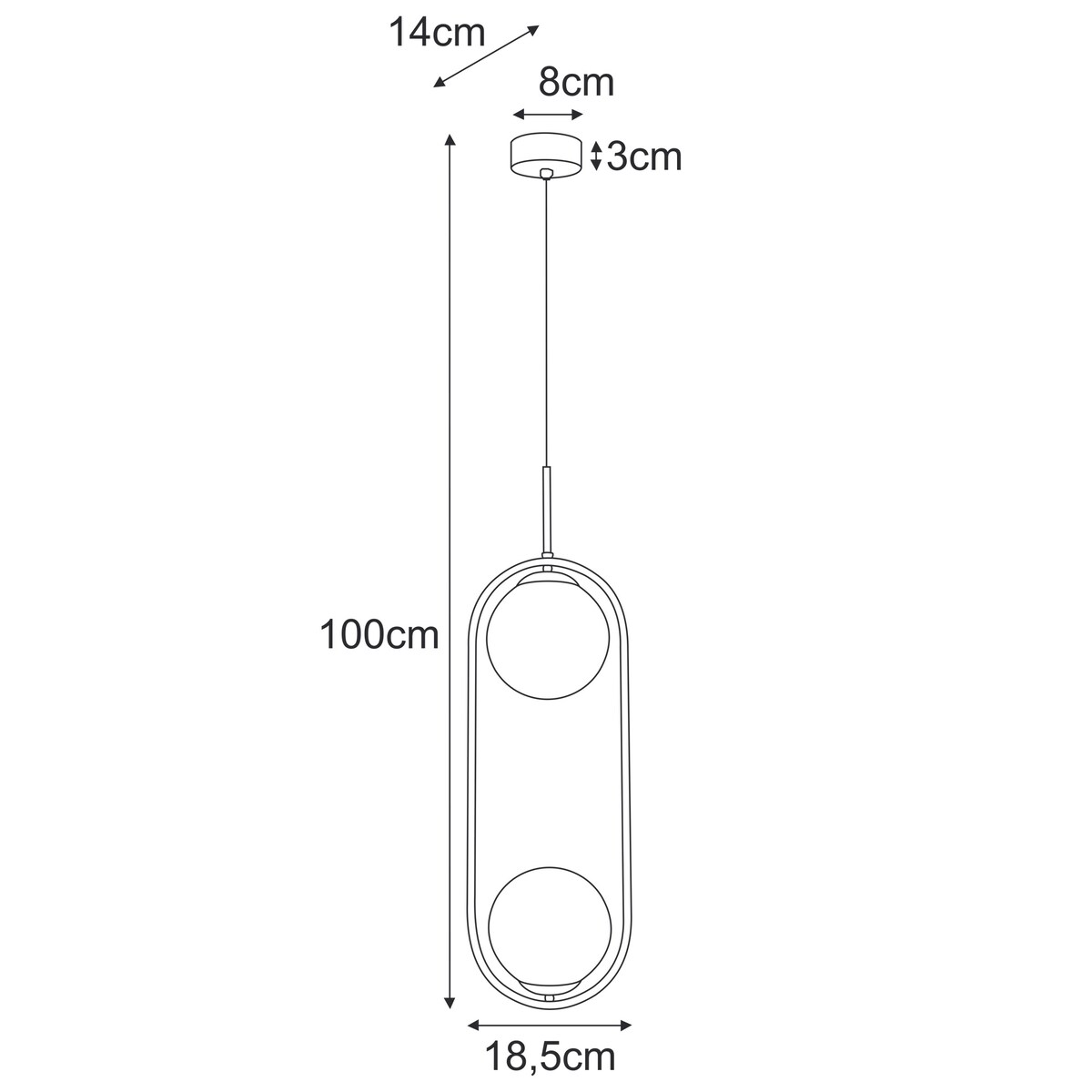 Lampa wisząca K-5397 z serii SVEN