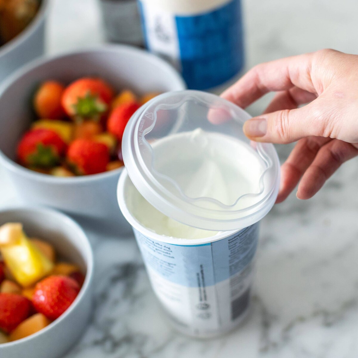 Pokrywka na jogurty FRESH, wielorazowa, 3 sztuki x Ø 10,2 cm, KOZIOL