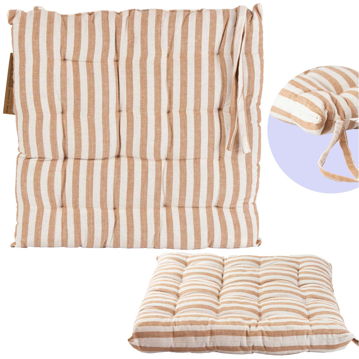 Poduszka Na Krzesło Ogrodowe Do Domu Na Taras 40X40 Cm Jasnobrązowe