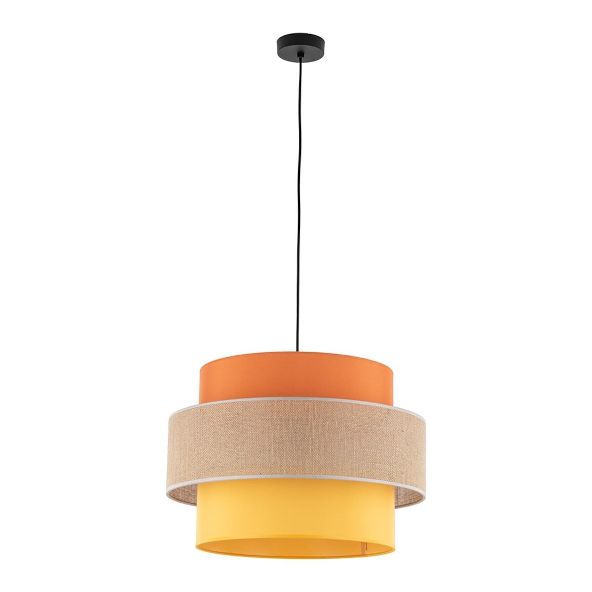 Lampa wisząca TK Lighting TRIO JUTA MIX 2783 jutowa 50 cm E27 regulowana do salonu jadalni kuchni