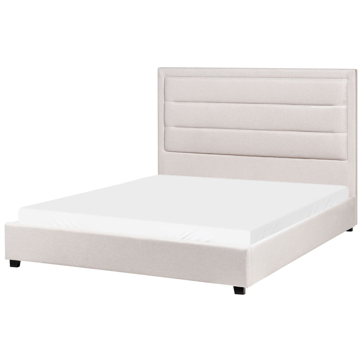 Łóżko ROUEN 140 x 200 cm Jasnobeżowy