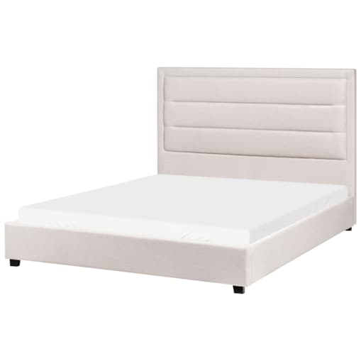 Łóżko ROUEN 140 x 200 cm Jasnobeżowy