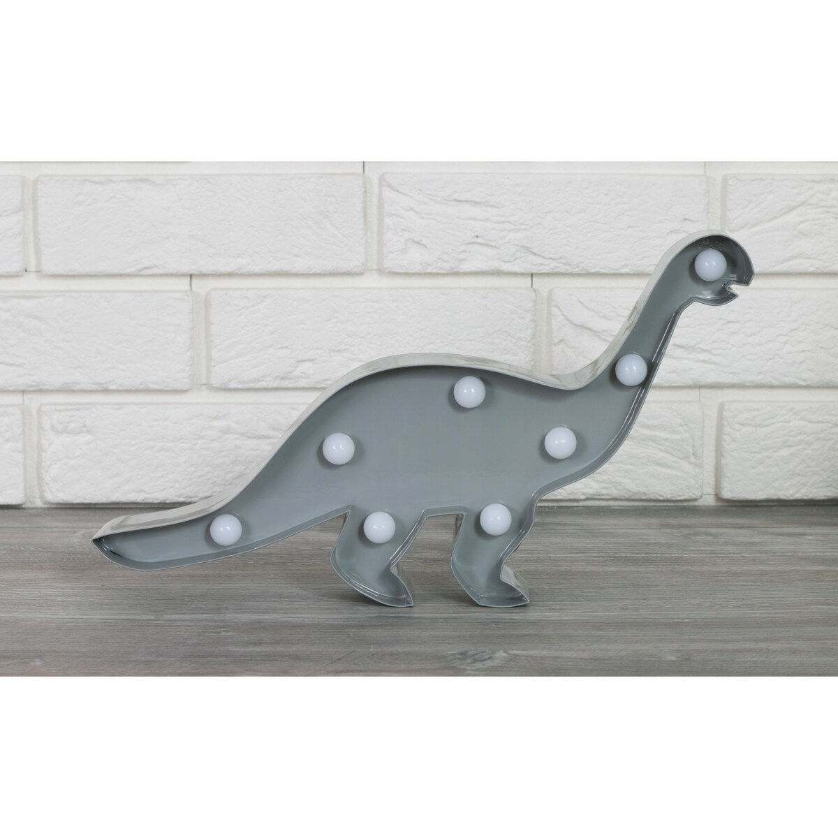 LAMPA LED do pokoju dziecka DINOZAUR szary 37cm
