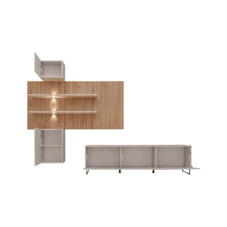 Meblościanka GUSTO PW A kaszmir/dąb artisan