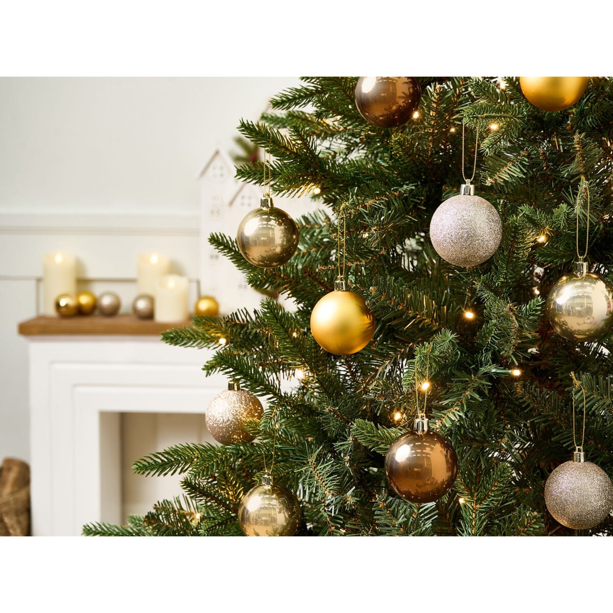 Zestaw 48 bombek KOLIMA Złoty