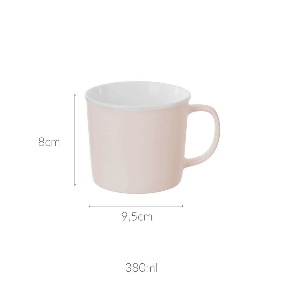 Kubek porcelanowy z uchwytem NATURE, 380 ml