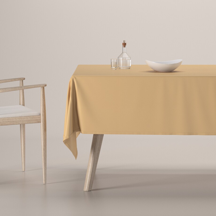 Obrus prostokątny 130 x 210 cm złoty z połyskiem