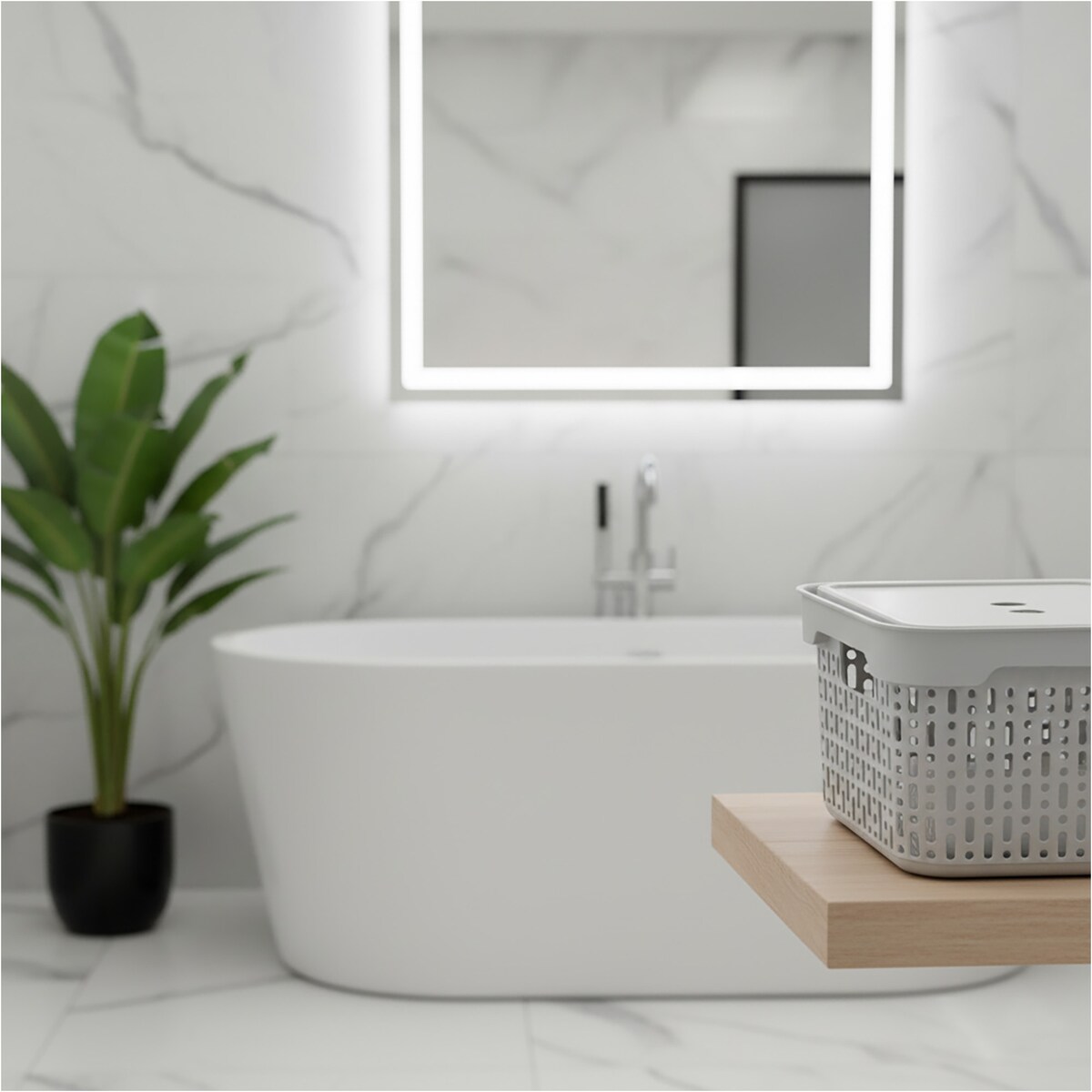 5X Koszyk Koszyczek Ażurowy Plastikowy Na Kosmetyki Do Łazienki Pojemnik Z Pokrywką Zamykany Z Dziurkami Jasnoszary Zestaw