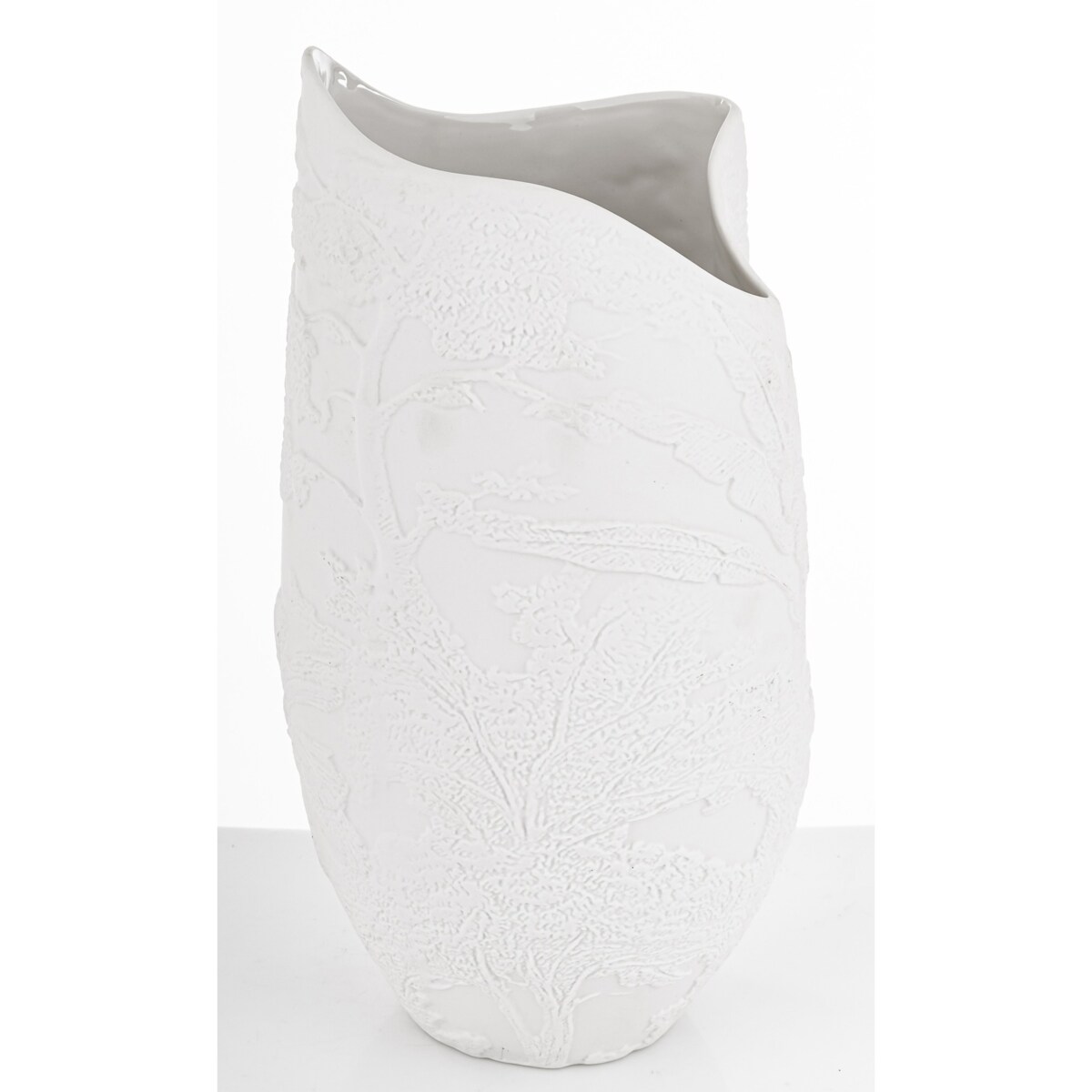 Wazon porcelanowy 36x19x16 cm MELINDA biała