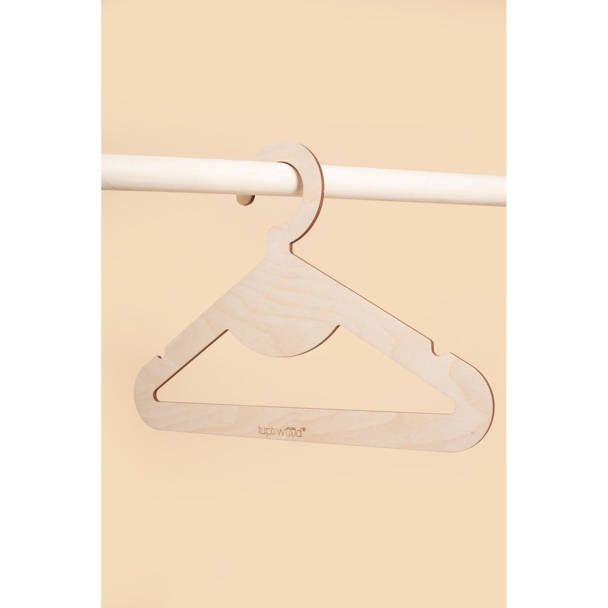 MAXI garderoba szafa wieszak montessori + 5 drewnianych wieszaczków - szara