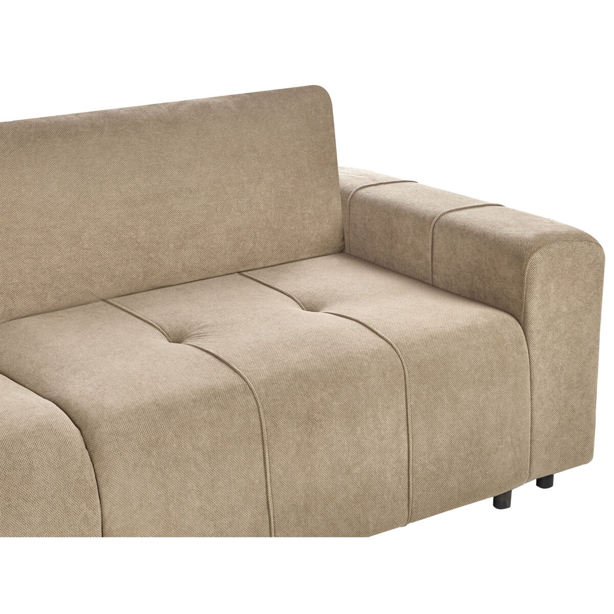 Narożnik rozkładany prawostronny 3-osobowy z pojemnikiem brązowy INNVIK