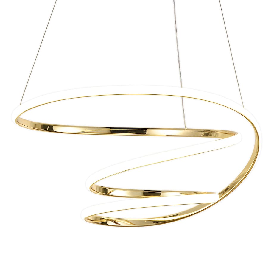 Lampa Sufitowa Wisząca Led G080-1Cp Złoty, Metal, Tworzywo Sztuczne