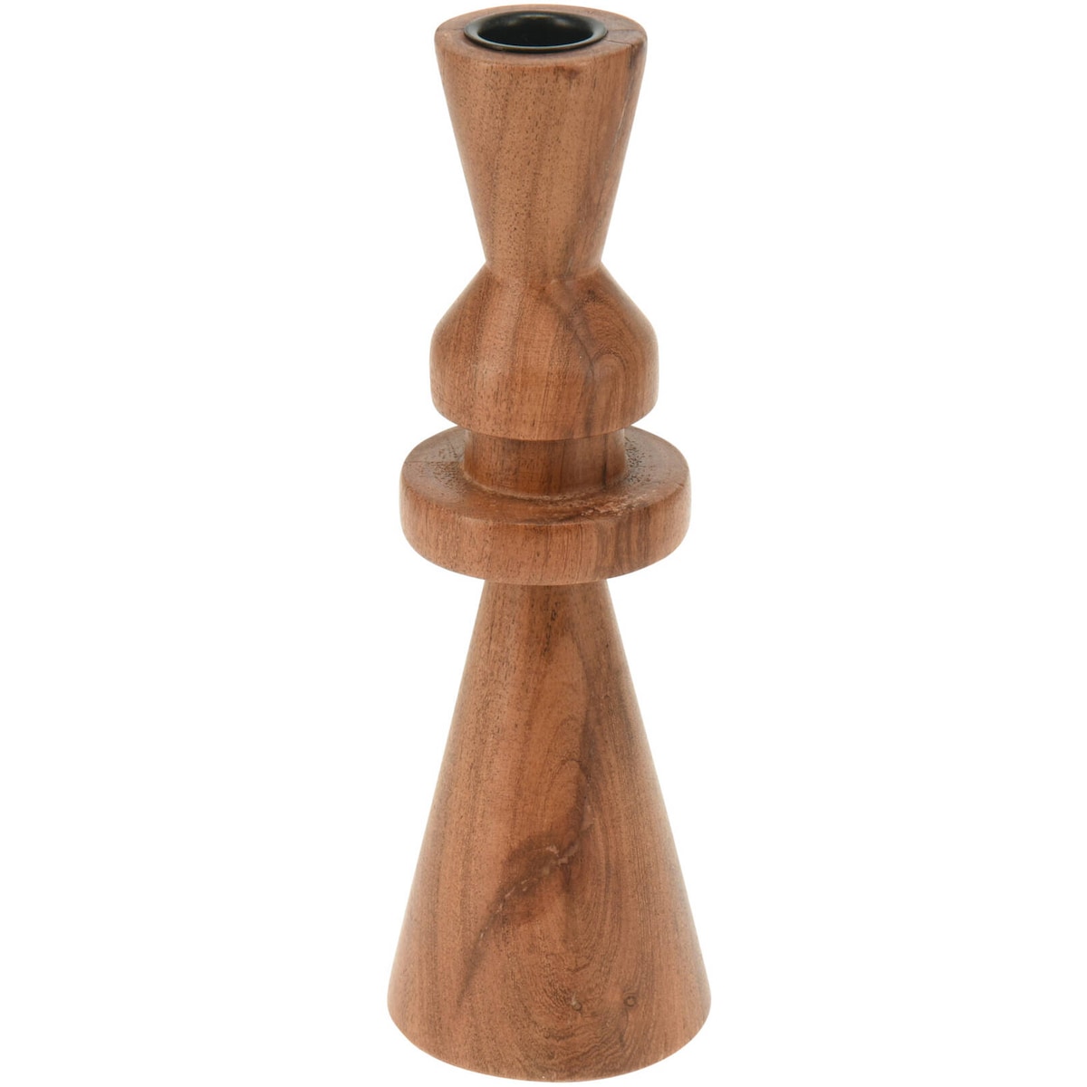 Drewniany świecznik, akacja, 22 cm