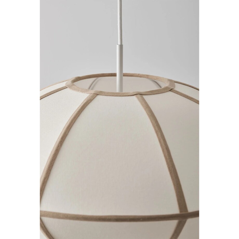 Lampa sufitowa lniana Patraix kremowo-beżowo Ø50 cm