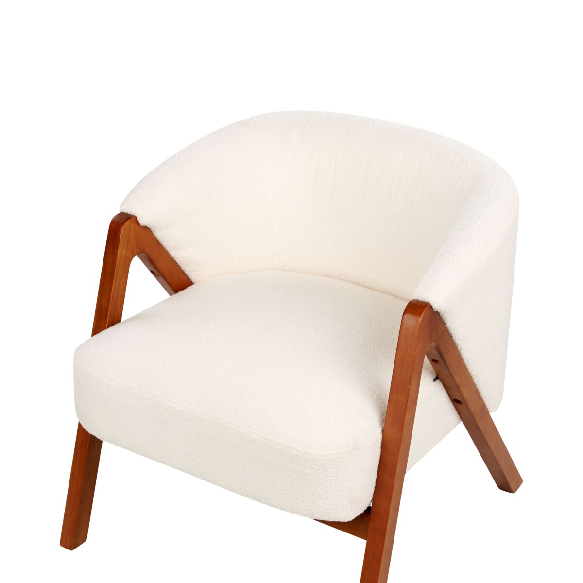 Fotel Boucle Biały SKEI